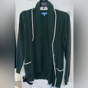 Draper James RSVP Women’s Button Down Belt Cardigan Green *NEW*